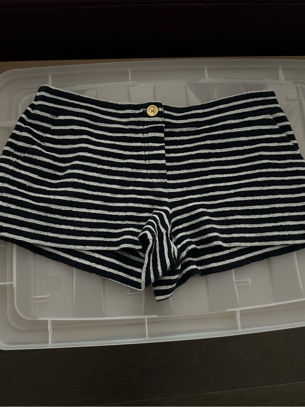 Tory Burch Striped Navy and White Women’s Sally Shorts XS